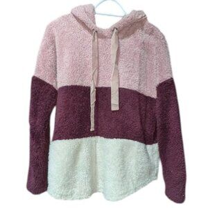 *3 FOR $9* Signature Studio Fluffy Hooded Fleece Pullover Hoodie Sweatshirt Top